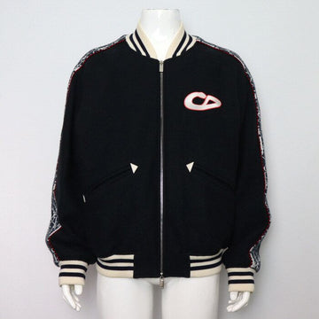 Dior Men's Varsity Jacket in Blue Oblique Virgin Wool 513J405A0986 156248044