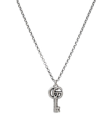 Gucci Double G Key Silver Necklace 52190 156253395