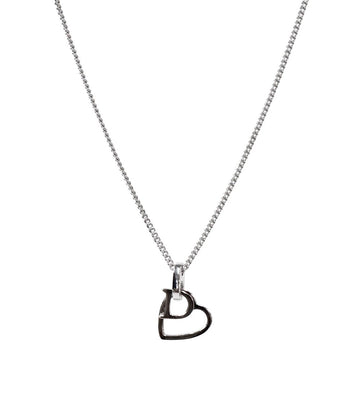 Dior Heart D Silver Necklace 54141 156253430