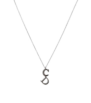 Dior Vertical CD Silver Necklace 54589 156253459