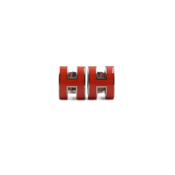 Hermes H608002F Red POP Mini Pop Ash Women's Earrings 64005 156277103