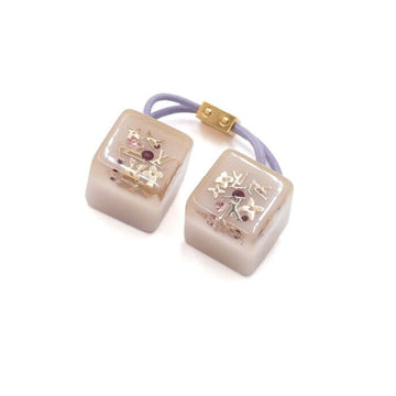 Louis Vuitton Violet Cube Inclusion Gold-Plated Crystal Hair Tie aa63968 156288010
