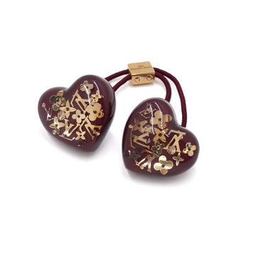 LOUIS VUITTON Herz Würfel Inklusion Gold kristall Haarbänder Haargummis aa63971 156288107