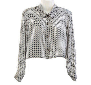 CHROME HEARTS フローラル クロス オール オーバー クロップ シルク シャツ Mサイズ 156310159