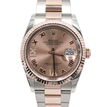 ROLEX 126231 18Kエヴァーローズゴールドコンビ デイトジャスト 69ダイヤ オイスターパペル 36MM ユニセックスウォッチ 156314504