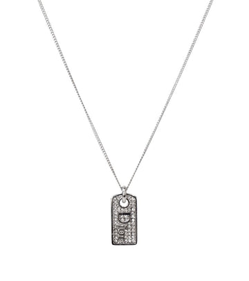 DIOR Cubic Plate Silber Halskette 45350 150357292
