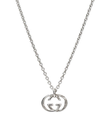 GUCCI Interlocking G Silber Halskette 55260 156314806