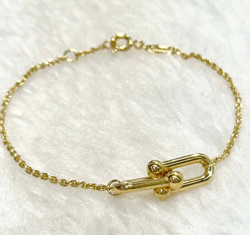 TIFFANY & CO 18k Hardware Double Link Kleine Armband 18K Gelbgold 75450516 148576990