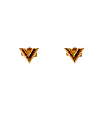 LOUIS VUITTON Essentielle V Gold Ohrringe 58451 156319799
