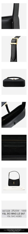 SAINT LAURENT 6S LE 5A7 ホーボーバッグ ブラック 657228 2R20W 1000 156358817 [P]