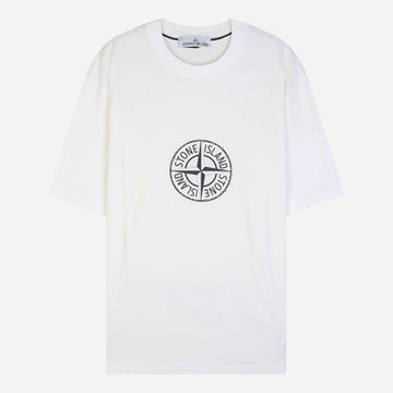 STONE ISLAND ロゴプリント半袖Tシャツ ホワイト 2100001 S0362 V0001 156358862