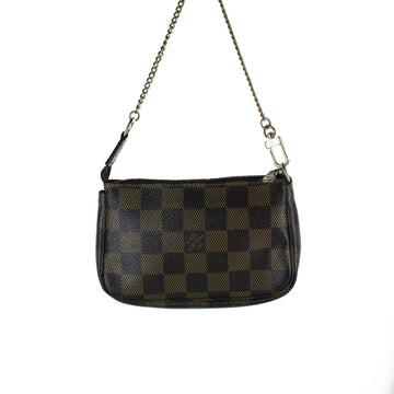 LOUIS VUITTON Damier Pouch Chain 14141 156374745