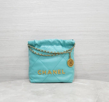 CHANEL Mini-Chain Bag Mint 22 156374856