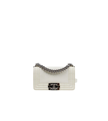 CHANEL Weiße Kleine Boy Bag 57032 156376765