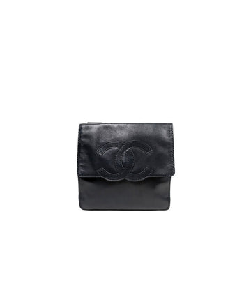CHANEL ブラックラムスキンビッグCCショルダーバッグ 43521 156376766