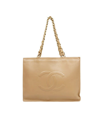 CHANEL Beige Big CC Ketten Schultertasche 56361 156376777