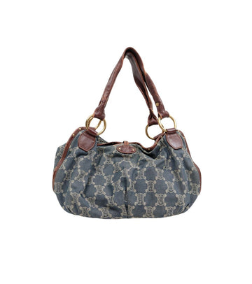 Celine Denim Blason Shoulder Bag 57795 156376789