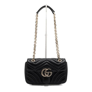 GUCCI Kleine Schultertasche mit goldenem Kettenriemen aa64080 156380427