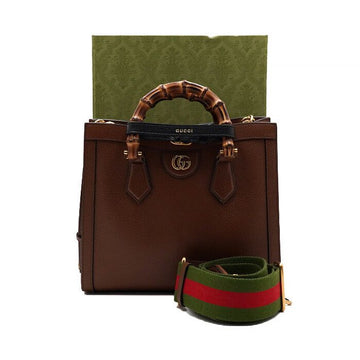 Gucci Brown Diana Bamboo Medium Tote Bag and Shoulder Bag 702721 156380446