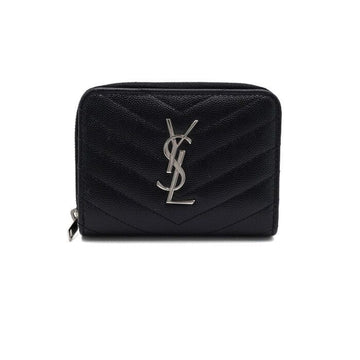 SAINT LAURENT 403723 シルバートーン モノグラム コンパクト ジッパー アラウンド レディース 中財布 156380920