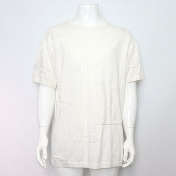 LOUIS VUITTON Kurzarm-T-Shirt mit Monogramm- und Gesticktem Muster in Weiß 1AIWFO 156383700