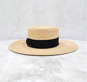 Gucci G Straw Boater Hat Beige 696869 141280387