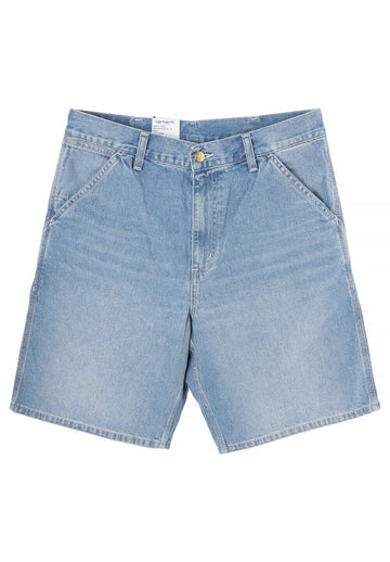 CARHARTT Einfarbige Jeans-Shorts in Blau, leicht gewaschen 138388327