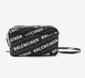 BALENCIAGA Monogram BB Kamera Tasche Schwarz 702723 156443692 [P]