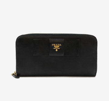 PRADA サフィアーノリボン長財布ブラック 8850930085 156443828