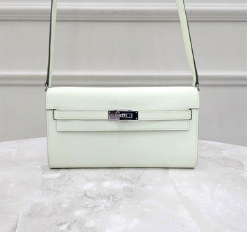 HERMES ケリー トゥゴ アプソン ベルト ピズ シルバー B刻印 94578668