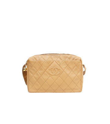 CHANEL Beige Goldenball Schultertasche 57659 156503807