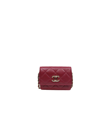 CHANEL Burgunder Quilting WOC Crossbody Bag 57571 156504143