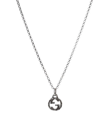 Gucci Interlocking G Silver Necklace 52803 156504163
