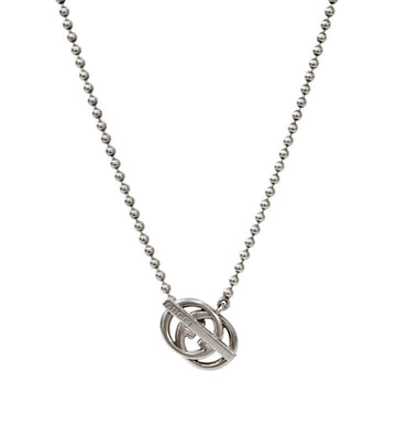 Gucci Interlocking G Bar Silver Necklace 56058 156504174