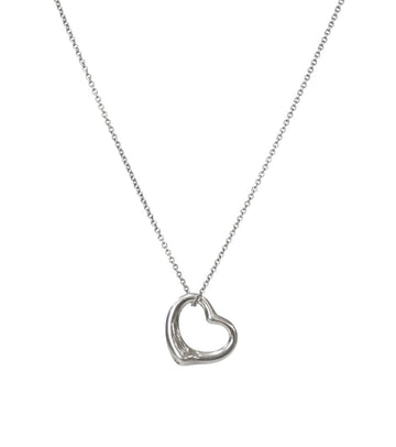 TIFFANY & CO Offenes Herz Silberne Halskette 55292 156504180