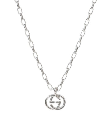 Gucci Interlocking G Silver Necklace 57981 156504193