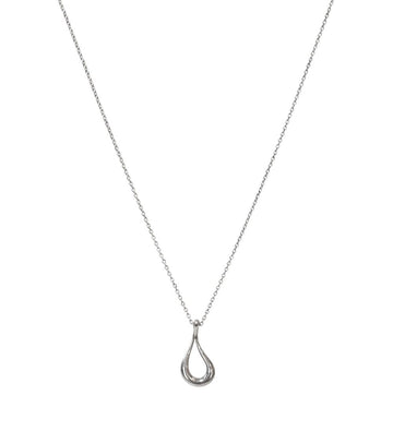 TIFFANY & CO Offenes Tropfen Silber Halskette 58031 156504207