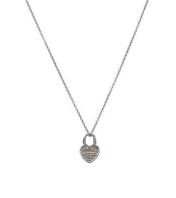 TIFFANY & CO Silber Herz Schloss Halskette 59959 156504216