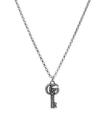 GUCCI Doppel-G-Schlüssel Silber Halskette 59443 156504218
