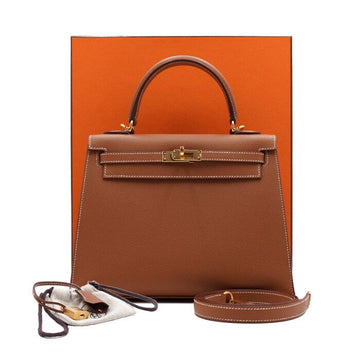 Hermes Gold Kelly 25 Sellier Tote and Shoulder Bag H038416CC37 156506306