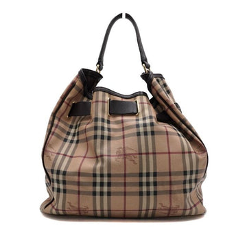 Burberry Haymarket Check Leather Trimming Tote Bag 3660180 156506346