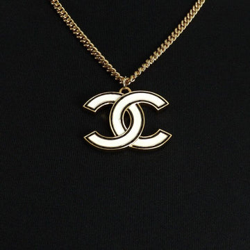 CHANEL Schwarz Weiß CC-Logo Damen Kette mit goldener Kette aa63939 156506613