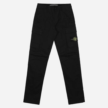 Stone Island Stretch Cotton Twill Cargo Pants Black 156517446