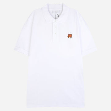 Maison Kitsune Fox Head Men's PK Shirt White PM00209KP0002 P100 156518532