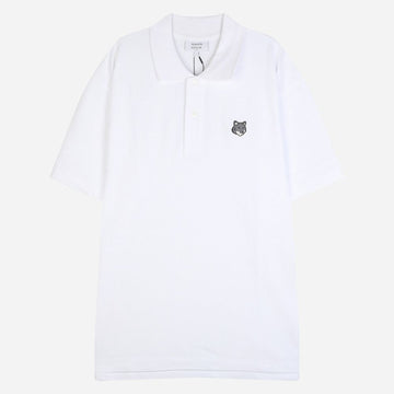 Maison Kitsune Men's PK Shirt with Grey Fox Head White PM00210KP0001 P100 156519192