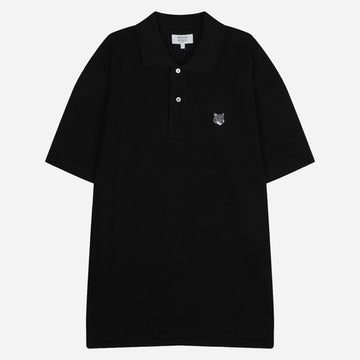 Maison Kitsune Men's PK Shirt with Grey Fox Head Black PM00210KP0001 P199 156519193