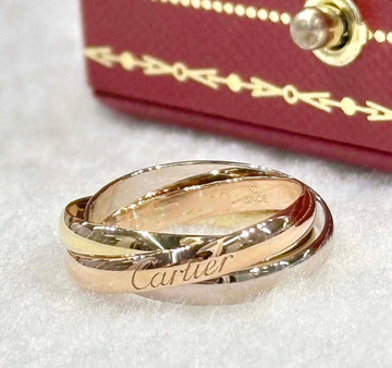 CARTIER 18K スモール トリニティリング 51号 J051101 156521280