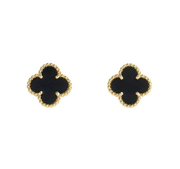 VAN CLEEF & ARPELS Sweet Alhambra Ohrringe YG Onyx P6CCSQS9 156525499
