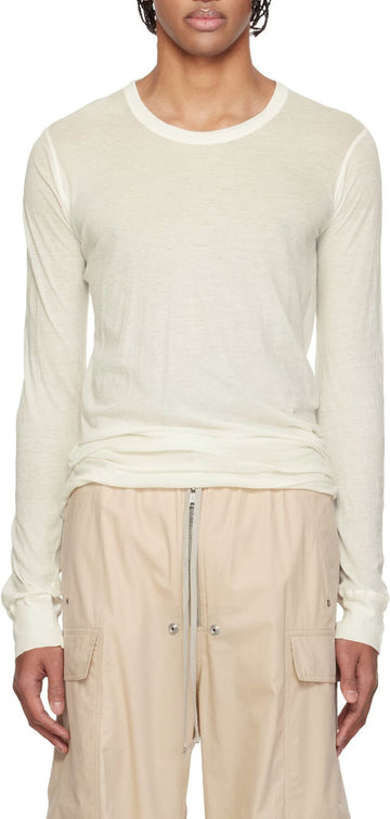 RICK OWENS ベーシック T BASIC LS T ミルク ロングスリーブ RU01F2252 UC 11 156527414