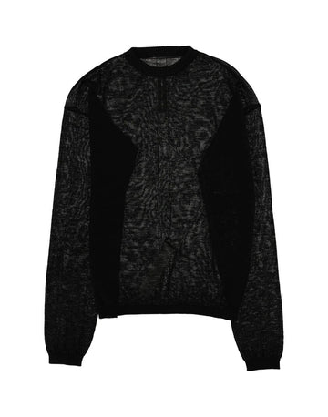 RICK OWENS Lasaato Wolle Strick Schwarz RU01F2670 KMP 09 156527944 [P]